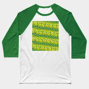 Budgie Wave Funny Pattern Baseball T-Shirt